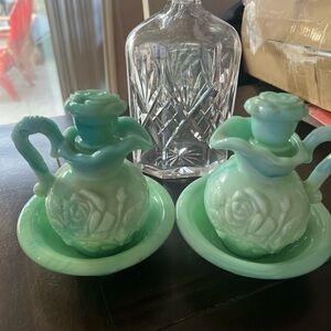 Vintage Avon 1970’s Green Glass
$25 pair